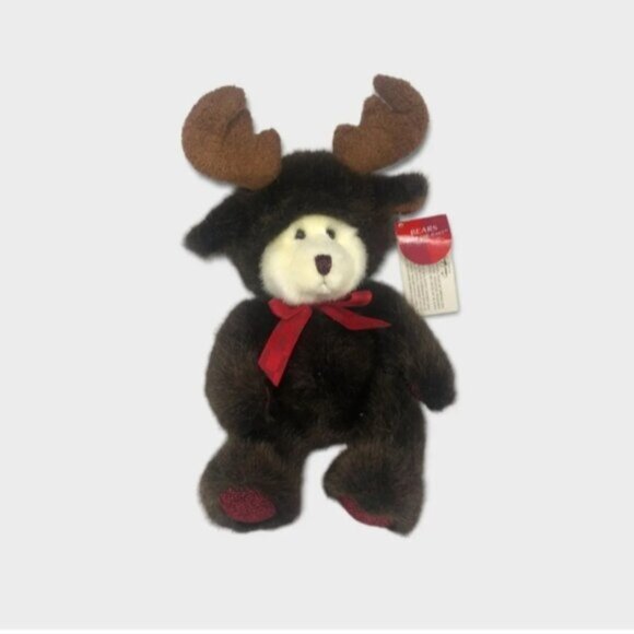 Russ Berrie Plush Teddy Bear / Moose  Christmas Holiday - Picture 7 of 9